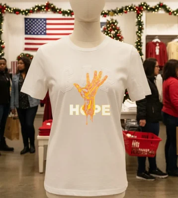 Hope Gold Hand T S   White T Shirt