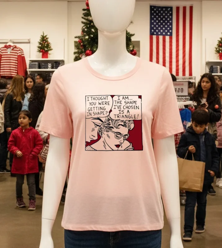 I Thought You Were Getting In Shape I Am The Shape I Ve Chosen Is A Triangle T S   Pink T Shirt