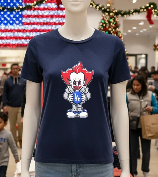 Pennywise Los Angeles Dodgers Halloween T S   Navy T Shirt