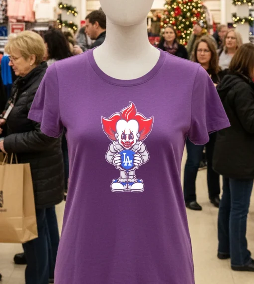 Pennywise Los Angeles Dodgers Halloween T S   Purple T Shirt