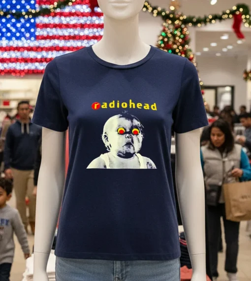 Radiohead Pablo Honey Tour T S   Navy T Shirt