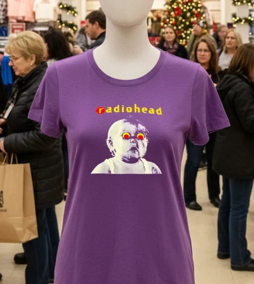 Radiohead Pablo Honey Tour T S   Purple T Shirt