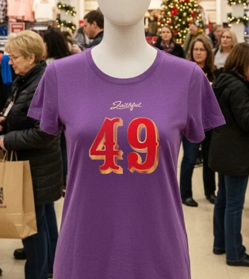 Sf 49Ers Faithful Rivalry 3D T S   Purple T Shirt