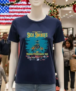 Sick Smokies Brainerd Motorsports Park Edelbrock T S   Navy T Shirt