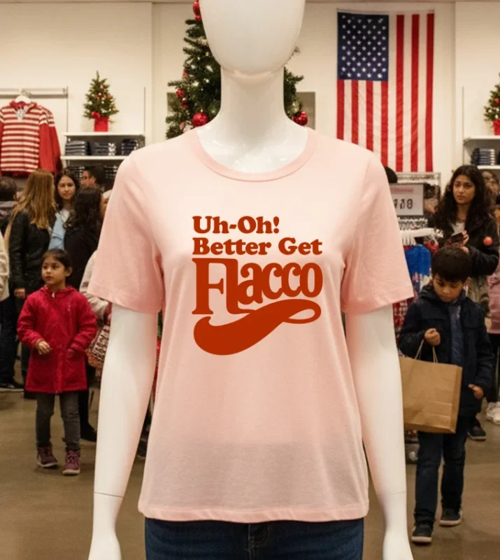 Uh Oh Better Get Flacco Text Design T S   Pink T Shirt