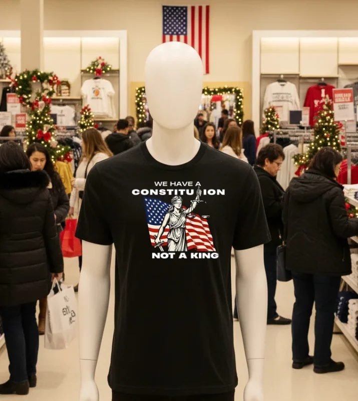 We Have A Constitution Not A King T S   Black T Shirt