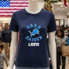 Born X Raised Black Detroit Lions Shirt Navy T Shirt