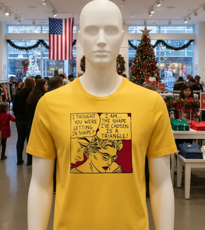 I Thought You Were Getting In Shape I Am The Shape I Ve Chosen Is A Triangle T S   Yellow T Shirt