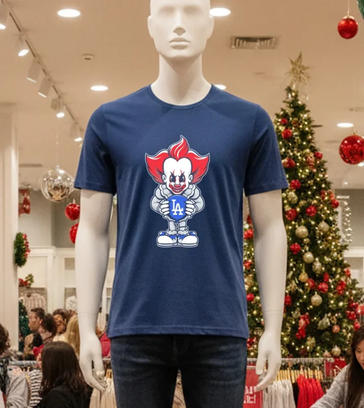 Pennywise Los Angeles Dodgers Halloween T S   Navy T Shirt