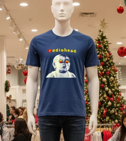 Radiohead Pablo Honey Tour T S   Navy T Shirt