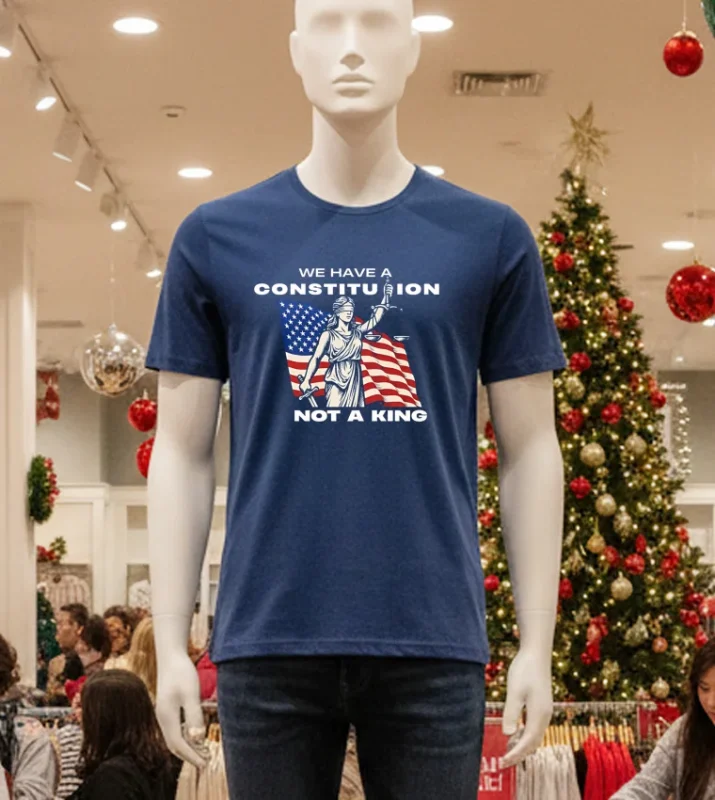 We Have A Constitution Not A King T S   Navy T Shirt